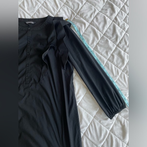 Express Ruffle Mini Sleeved Dress - Picture 2 of 7